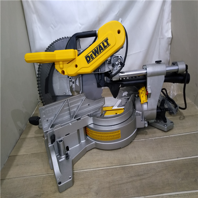 Houston Location-AS-IS-Dewalt 15 Amp Corded 12 in. Double-Bevel Sliding Compound Miter Saw